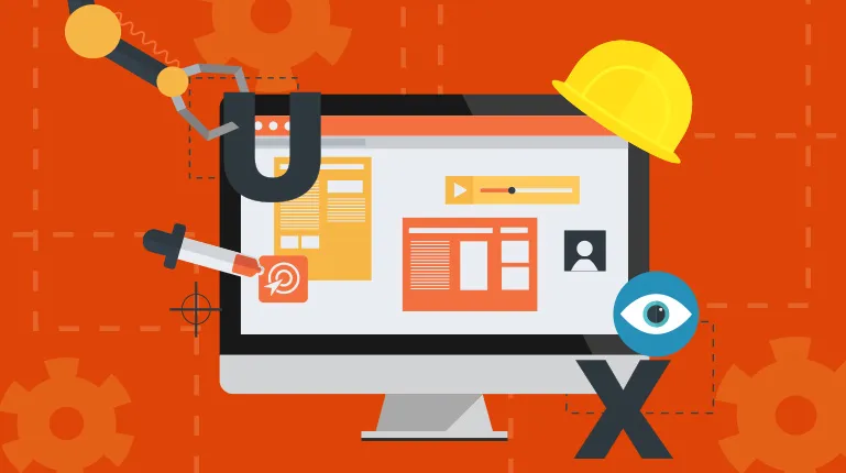 manufacturing website redesign illustration