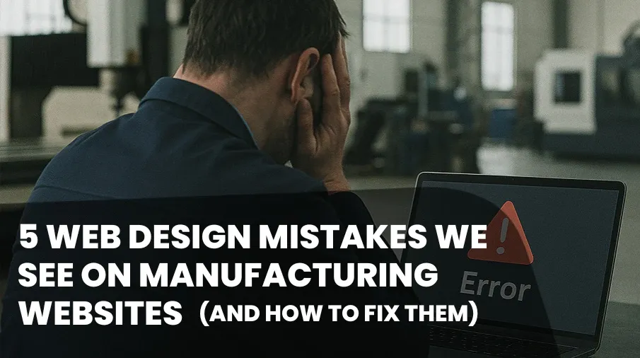 5 Web Design Mistakes We See on Manufacturing Websites Header