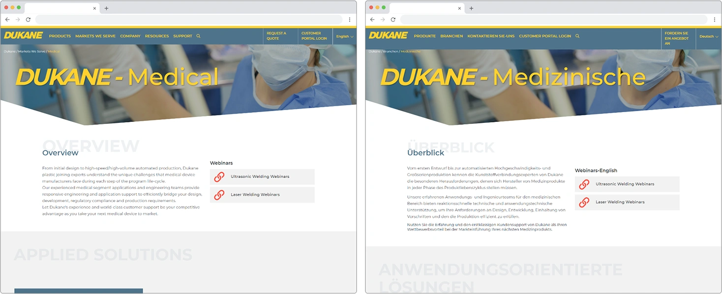 dukane medical layouts in different languages