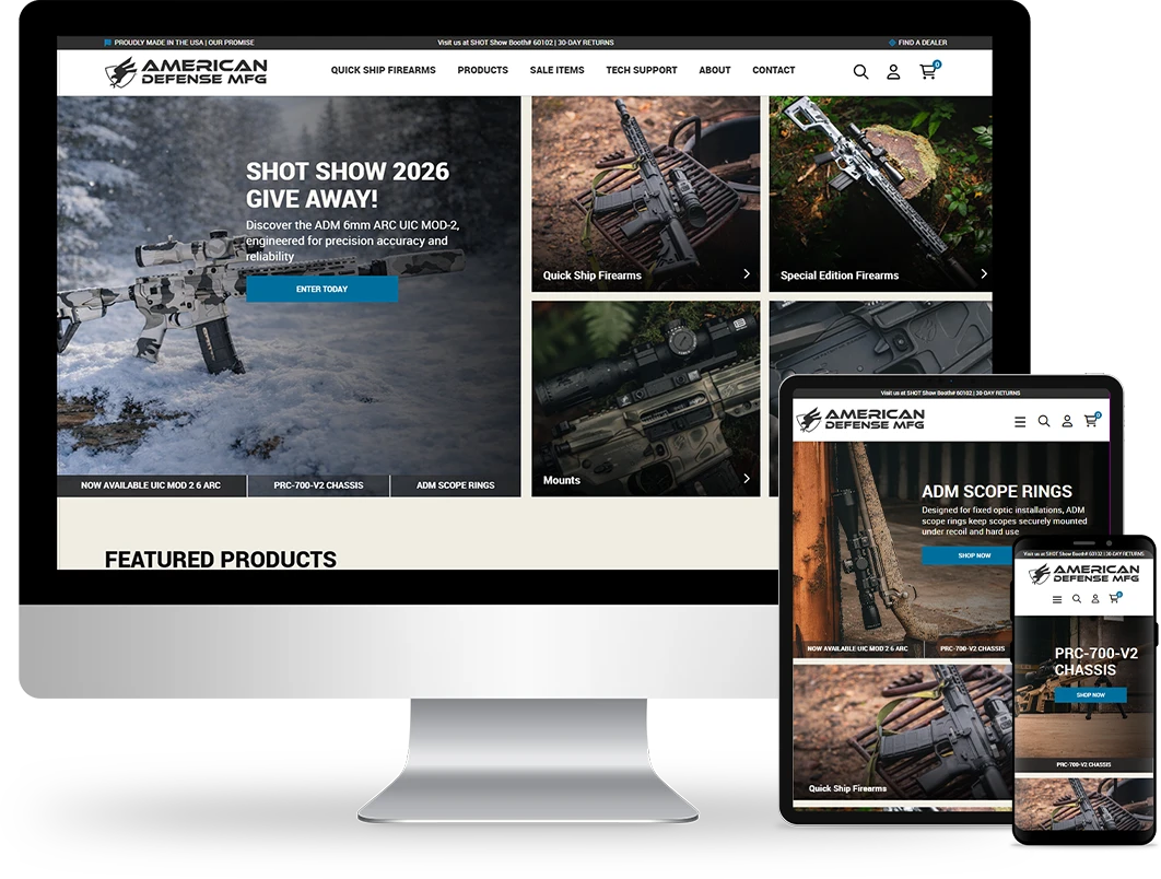 home page design on responsive devices