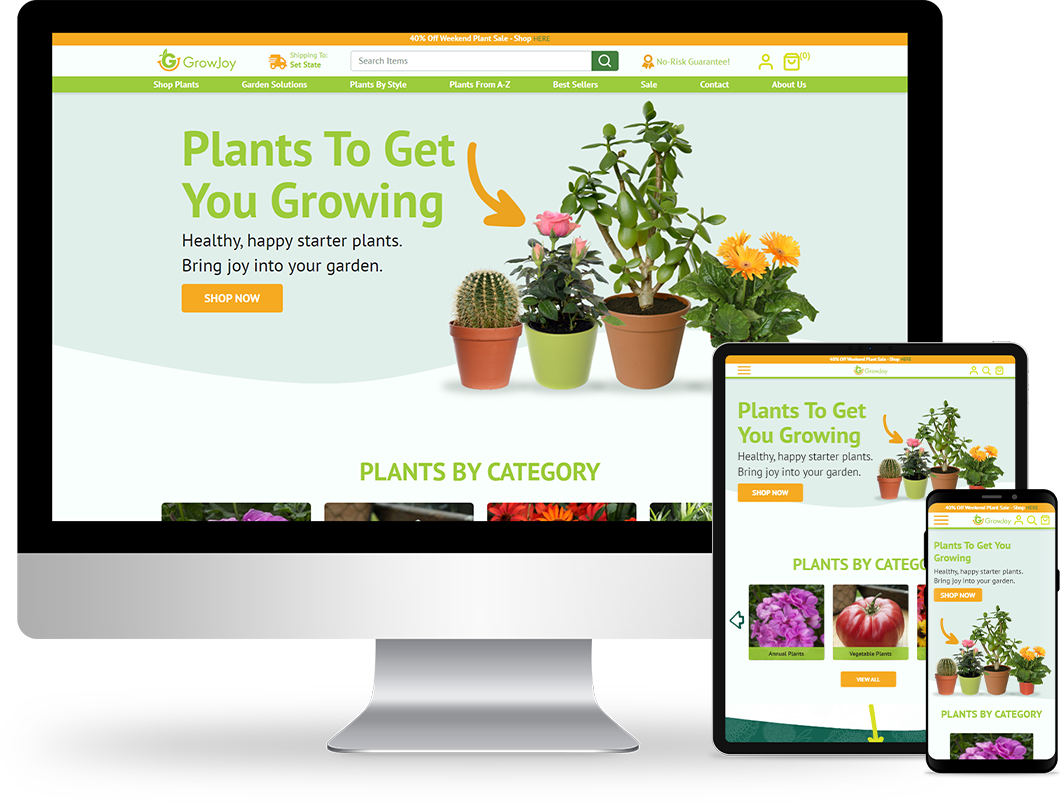 grow joy design on responsive devices