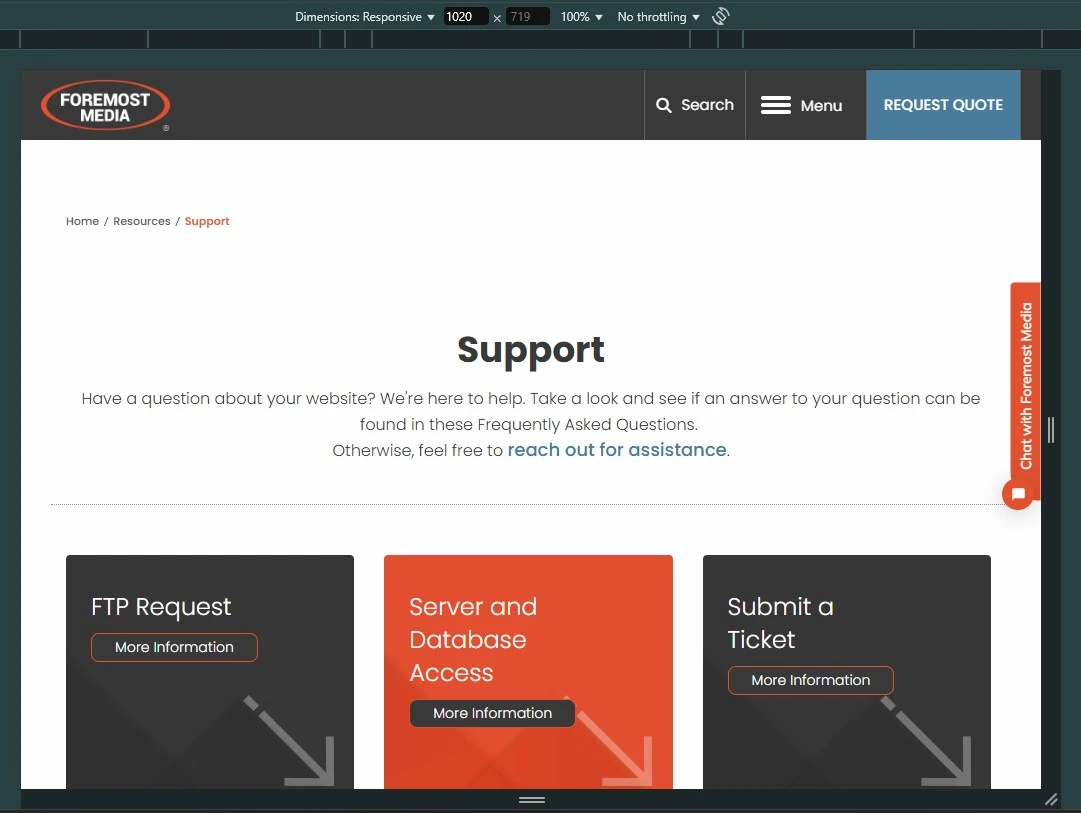 chrome responsive test
