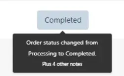 wooCommerce completed button