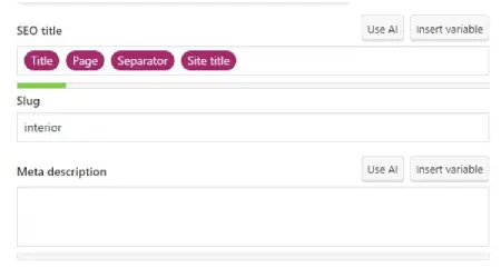 Yoast SEO meta information