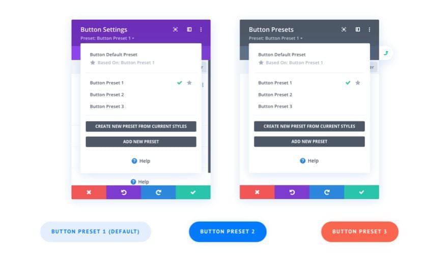 Divi Button Presets